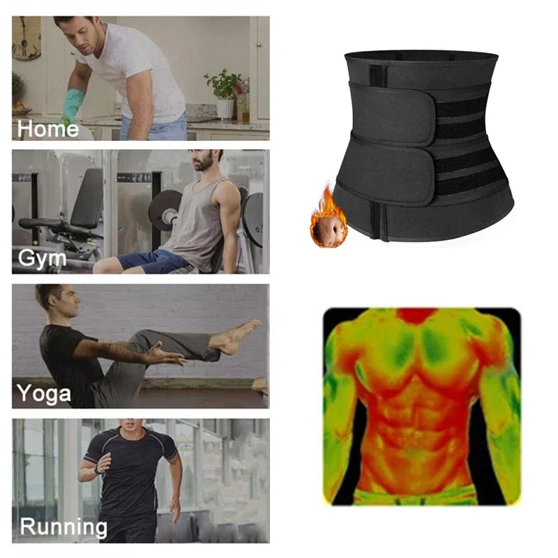 YBFDO Men’s Sauna Sweat Waist Trainer – Slimming Abdominal Shaper Belt & Tummy Control Corset