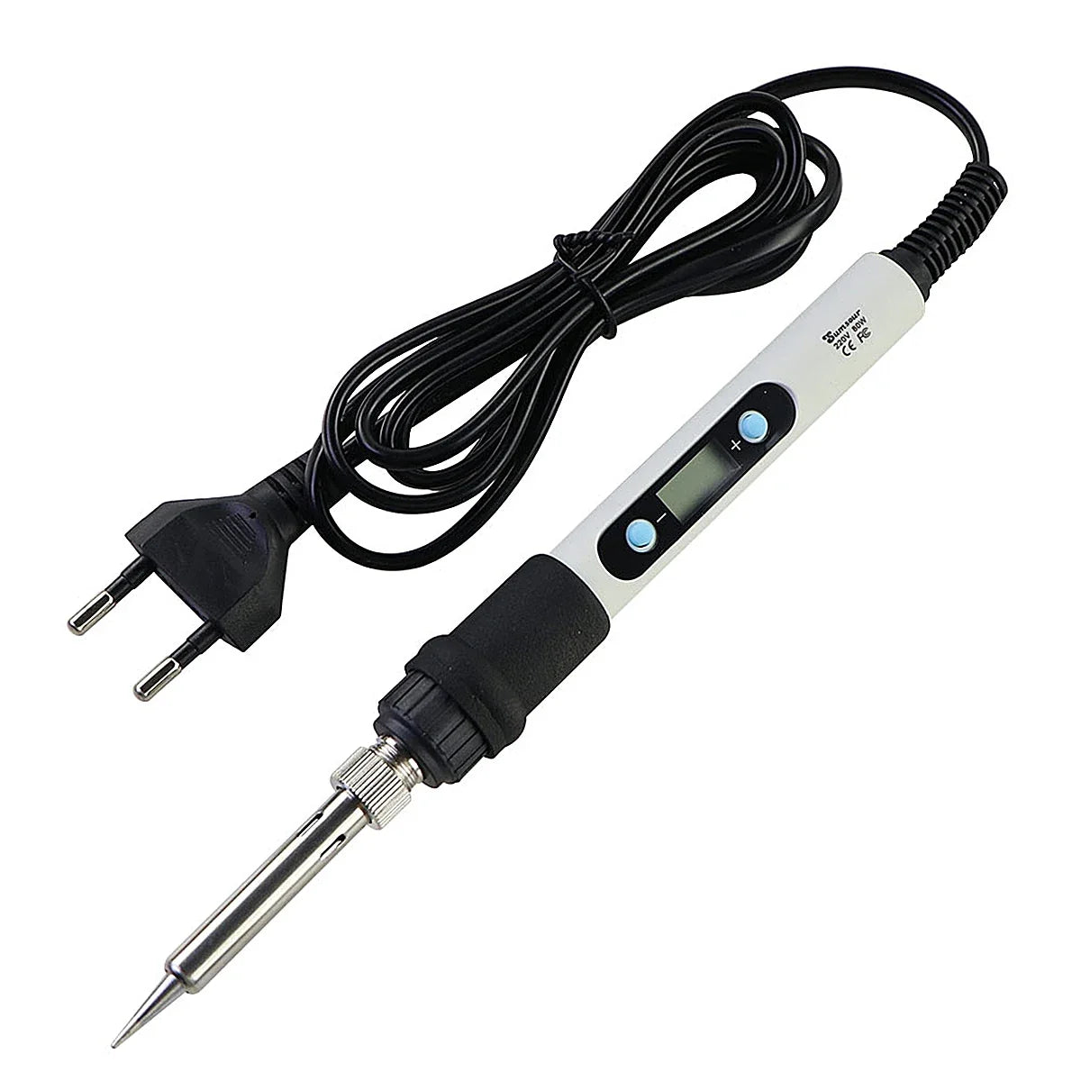 60W/80W Digital Soldering Iron - LCD Adjustable Temperature Welding Repair Tool with Solder Tips