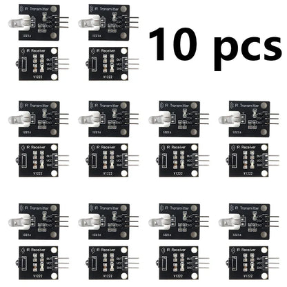 38KHz IR Infrared Transmitter Receiver Module Kit - 10M Range Remote Control Signal Learning for Arduino, Smart Home & RC Car