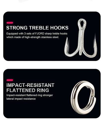 FJORD Heavy Sinking Minnow Fishing Lures – 110S 37g, 90S 29g, 70S 17g Saltwater & Freshwater Jerkbait