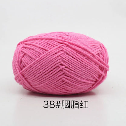 40-50g/Set 4ply Milk Cotton Knitting Yarn – Dyed Lanas for Crochet, Sweaters, Hats & Dolls, Affordable Craft Supplies