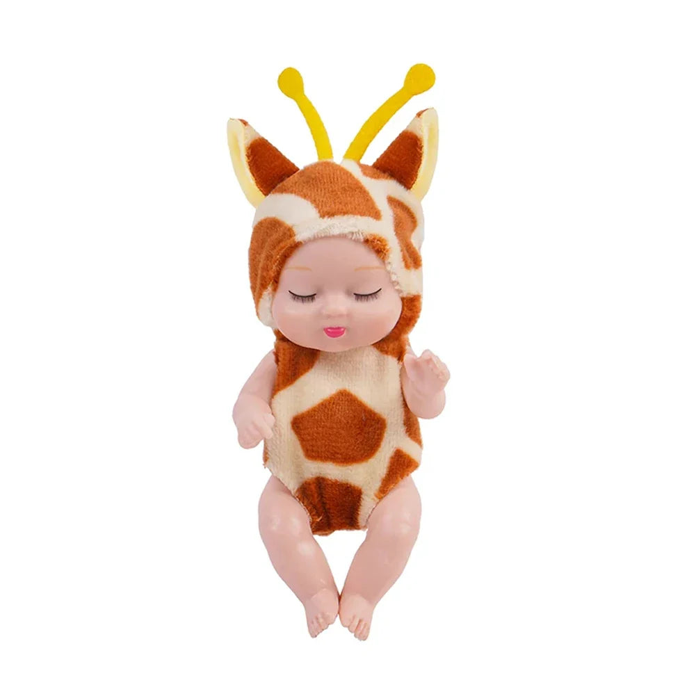 6-Piece Reborn Doll Kit – Mini Princess Sleeping Baby Dolls with Clothes & Accessories, Birthday Gift for Kids