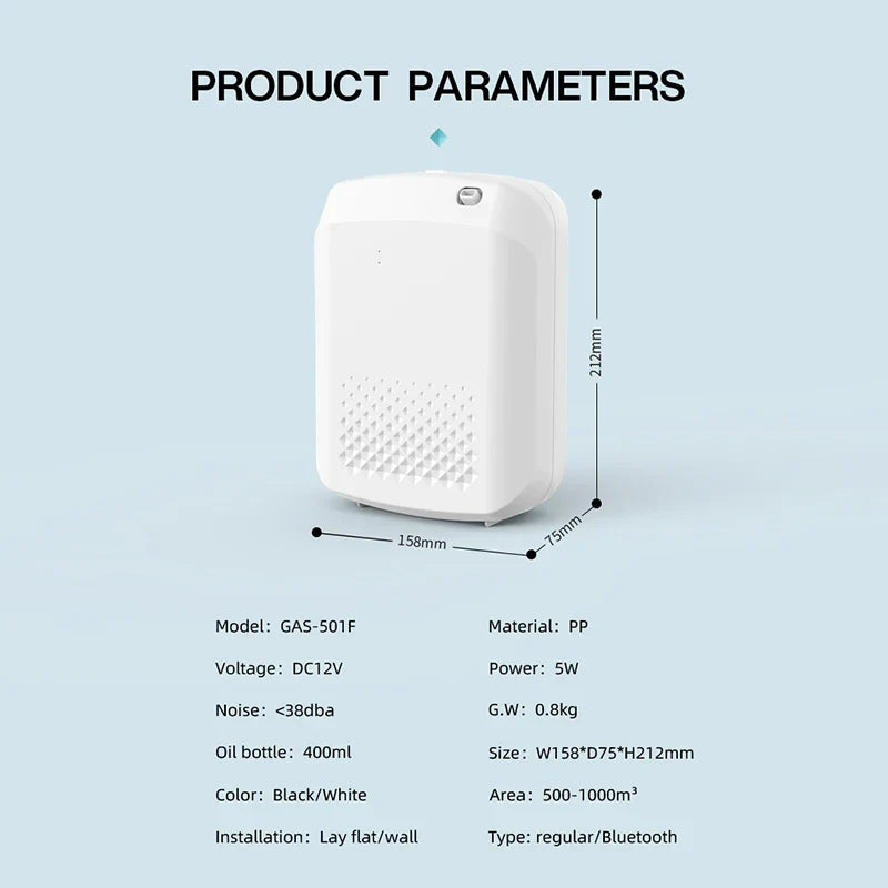Electric Fragrance Diffuser - Wall-Hanging Aromatic Oil Air Freshener Machine for Home & Hotel
