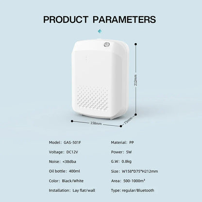 Fragrance Diffuser – Electric Aromatic Oil Diffuser, Wall Hanging Essential Oil Air Freshener for Home & Hotel