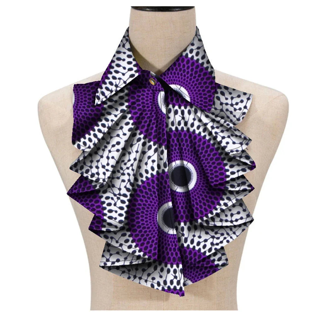 African Print Ankara Triangle Tie for Women - Stylish Wax Fabric Cravat WYA027