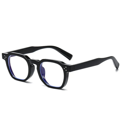 JNPCXI Vintage Rivet Oval Sunglasses – Fashion Leopard Frame Luxury Eyewear for Men & Women, Anti Blue Light Glasses