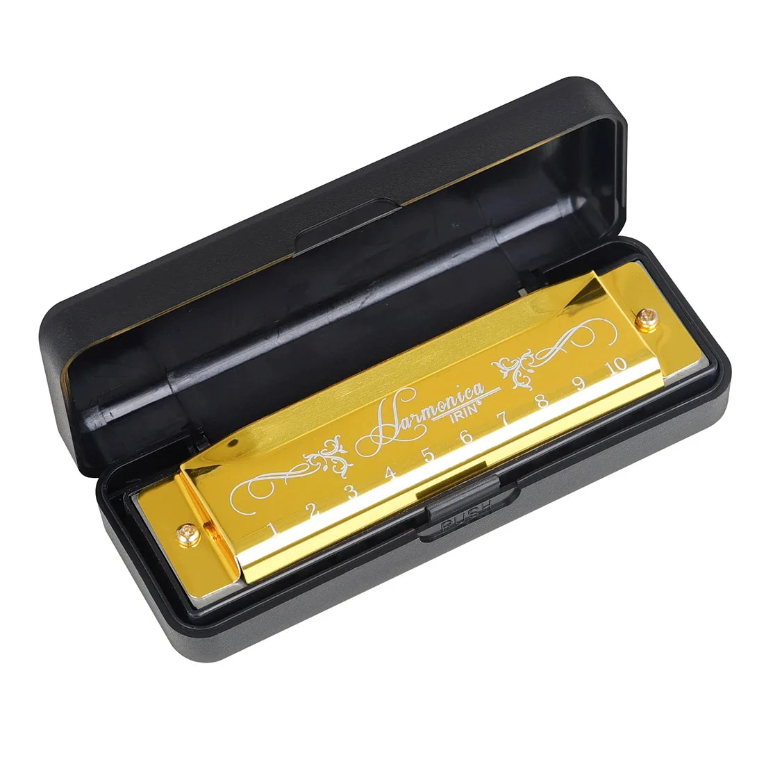 IRIN 10 Hole C Key Harmonica - Colorful Beginner Woodwind Instrument for Music Learning & Performance