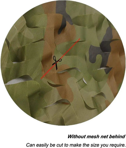 Camouflage Net Bulk Roll - Outdoor Shade Mesh for Hunting, Camping, Paintball, Bird Watching, Car Cover & Theme Party Decor