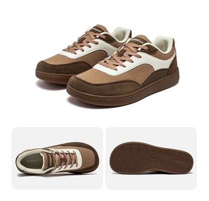HOBIBEAR Unisex Wide Toe Sneakers — Minimalist Non-Slip Lace-Up Mesh Casual Shoes for Men & Women