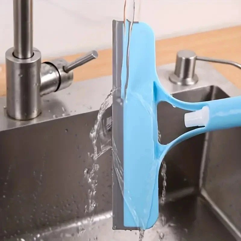 3-in-1 Multi-Function Glass Cleaner – Household Mirror Scraper with Watering Can & Window Scraper Tool