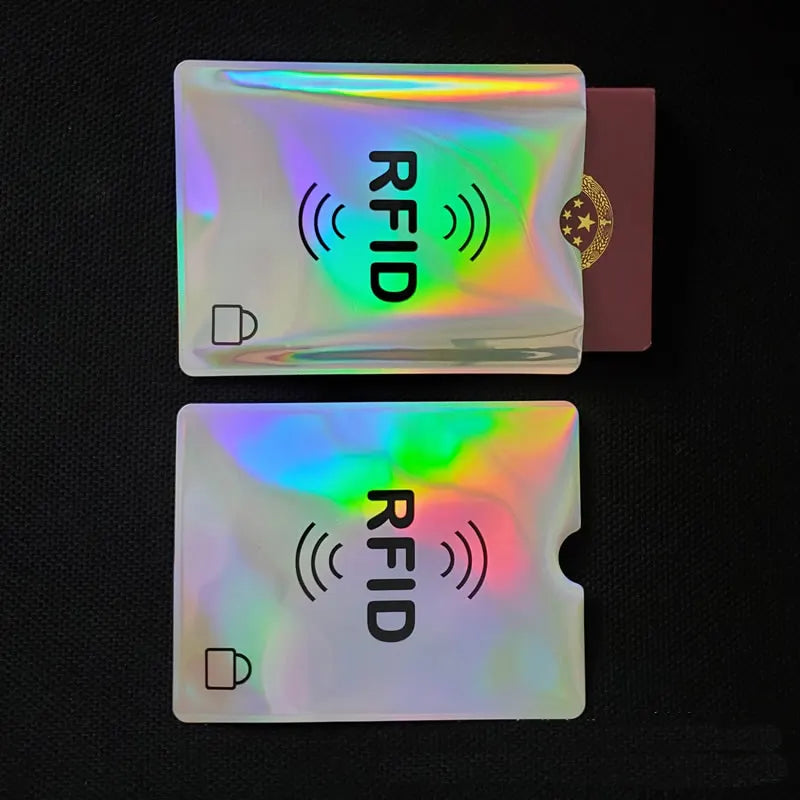 10PCS RFID Card Protector Sleeves - Anti Scan NFC Blocking Aluminum Foil Credit Card Holder