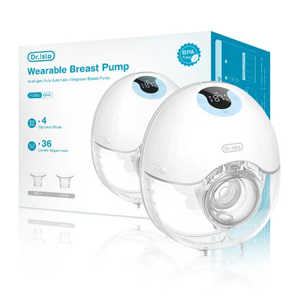 Wearable Hands-Free Breast Pump - Lightweight Electric Milk Collector with LED Display, 4 Modes & 36 Levels