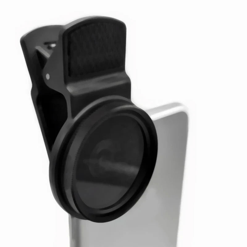 37/52MM CPL Circular Polarizer Filter — Universal Black Camera & Phone Clip-On Lens Accessory for Wide-Angle Photography