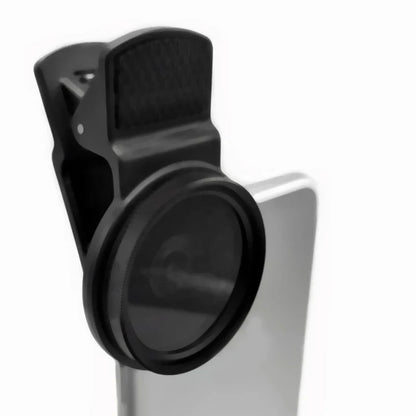 37/52MM CPL Circular Polarizer Filter — Universal Black Camera & Phone Clip-On Lens Accessory for Wide-Angle Photography