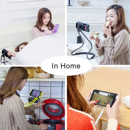 Flexible Mobile Phone Holder – 360° Neck Hanging Stand for Bed, Fits iPhone, Xiaomi, Samsung, Lazy Necklace Bracket