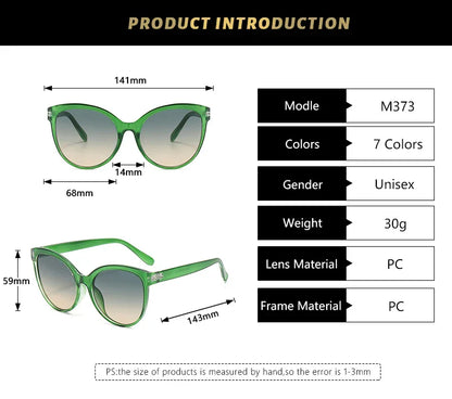 Cat Eye Sunglasses for Women - Oversized UV Protection Outdoor Driving Sunshade Glasses