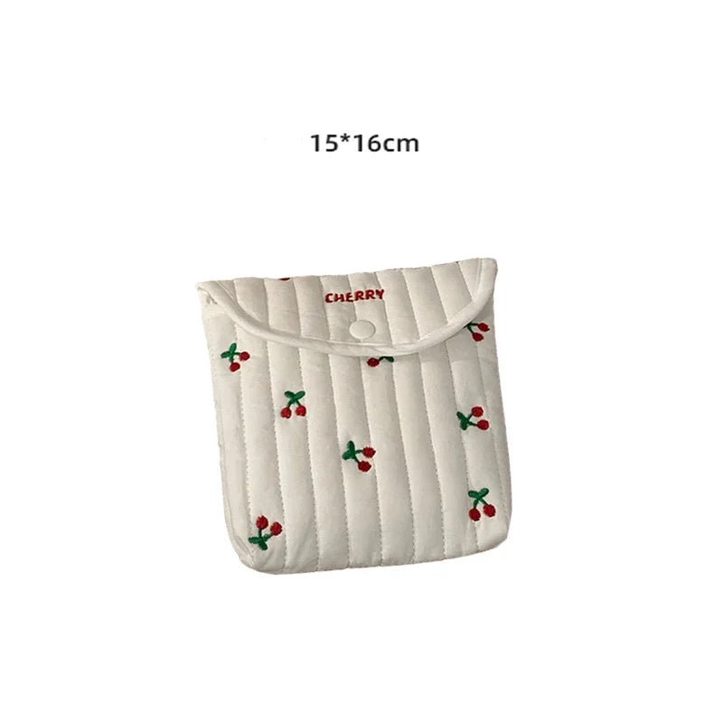 Cute Menstrual Product Storage Bag - Portable Mini Sanitary Napkin & Tampon Organizer for Travel and School