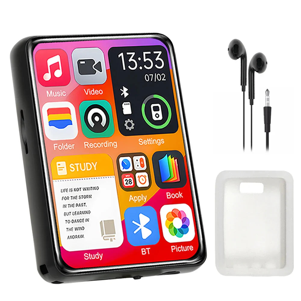 32GB MP3 Player with 2.4" Touch Screen & Bluetooth 5.4 – HiFi Music Player with Speaker, Recorder, Ebook & Photo Viewer
