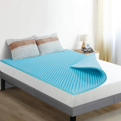 Memory Foam Tatami Mattress Topper - 2 Inch Gel-Infused Foam, Plush & Pressure-Relieving, CertiPUR Certified