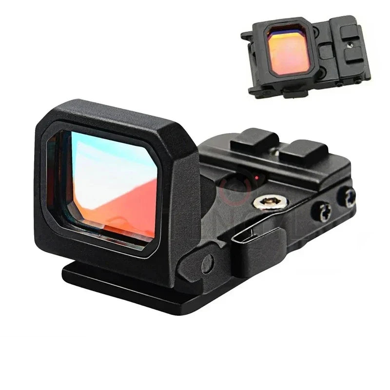 Mini Red Dot Sight - Flip Up Compact Reflex Optic Scope with 20mm 1913 Mount for Glock MOS Pistols & Hunting Rifles