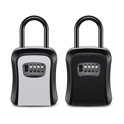 4 Digit Code Key Box – Waterproof Outdoor Password-Protected Storage with Steel Wire Hook for Key Hanging and Security