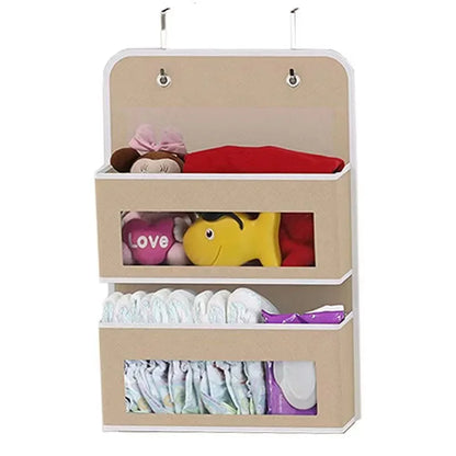 5-Shelf Hanging Storage Organizer - Anti-Tilt Over Door Storage with Large Capacity Pockets for Bedroom & Bathroom