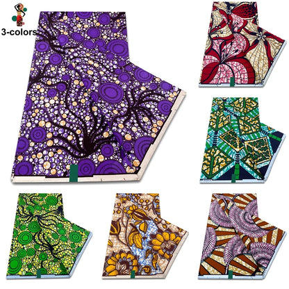 2026 Original African Wax Print Fabric - 100% Cotton Nigerian Ankara Batik Soft Pagne Material