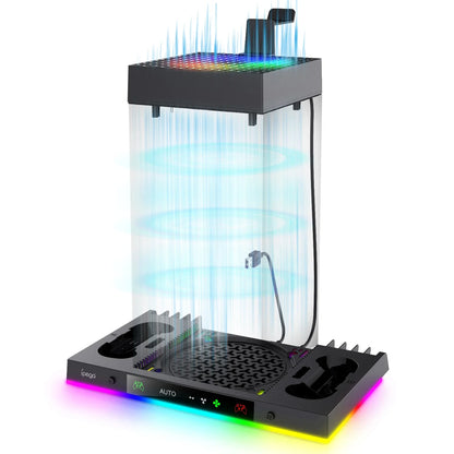 IPEGA Console Charging Dock for Xbox – Smart Temperature Control Dock with Overhead Cooling Fan and RGB Light Stand XBX024S