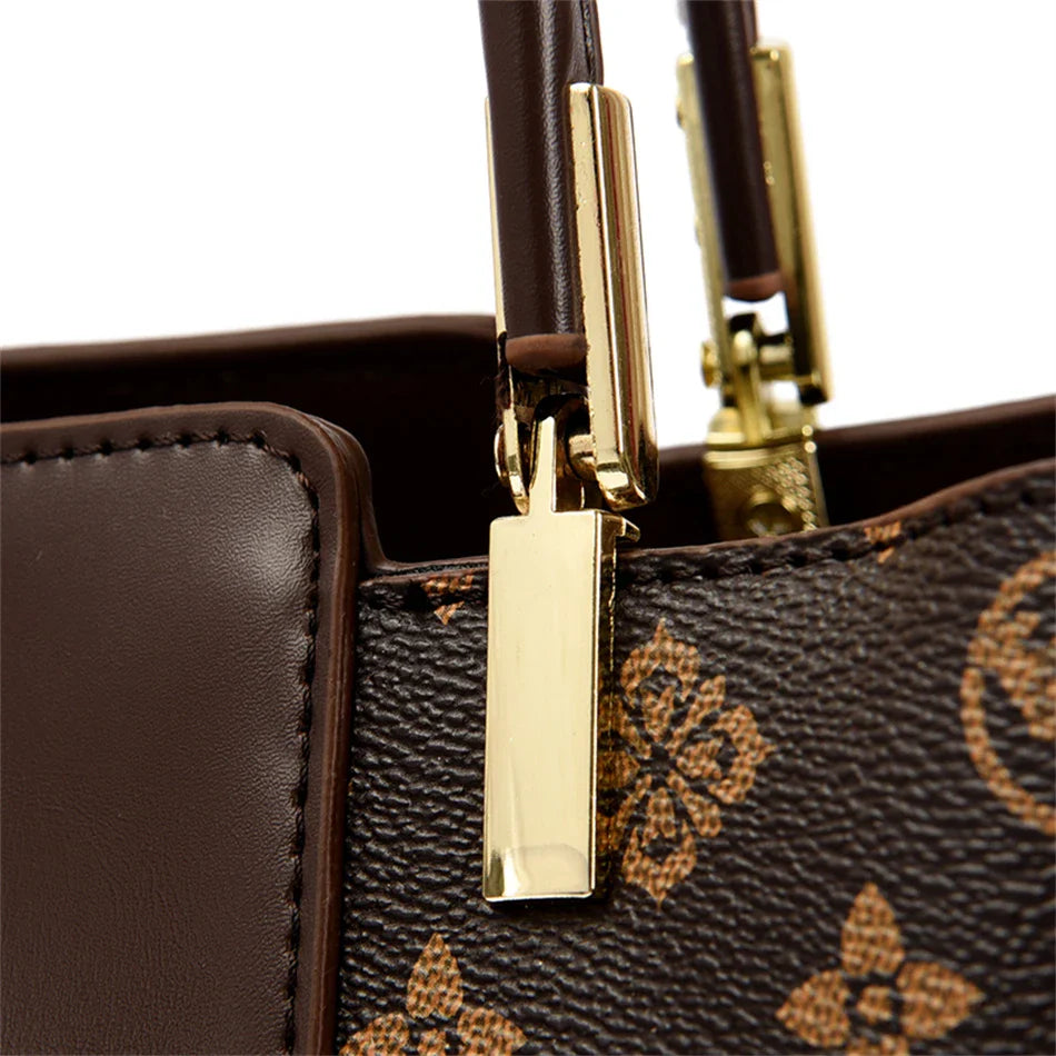 Luxury Women’s Leather Handbag – Large Capacity Shoulder & Crossbody Designer Bag