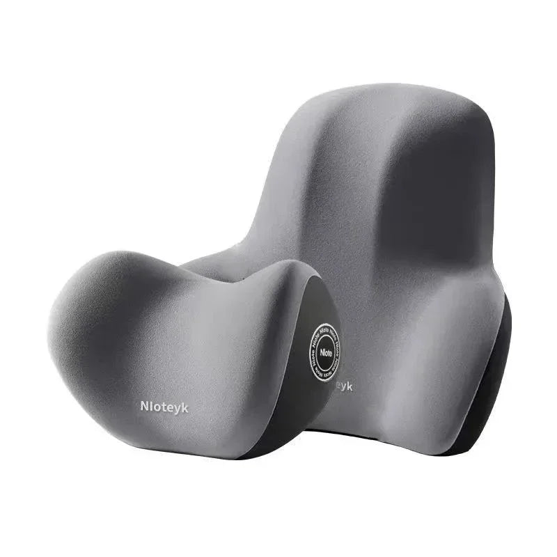 Memory Foam Car Neck & Lumbar Support Cushion – Universal Car Seat Pillow for Neck and Waist Comfort