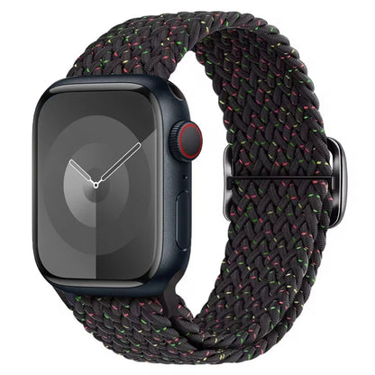 Braided Solo Loop Apple Watch Ultra Band – Elastic Nylon Sport Bracelet for iWatch SE, Series 3–9 (38mm–49mm) Strap