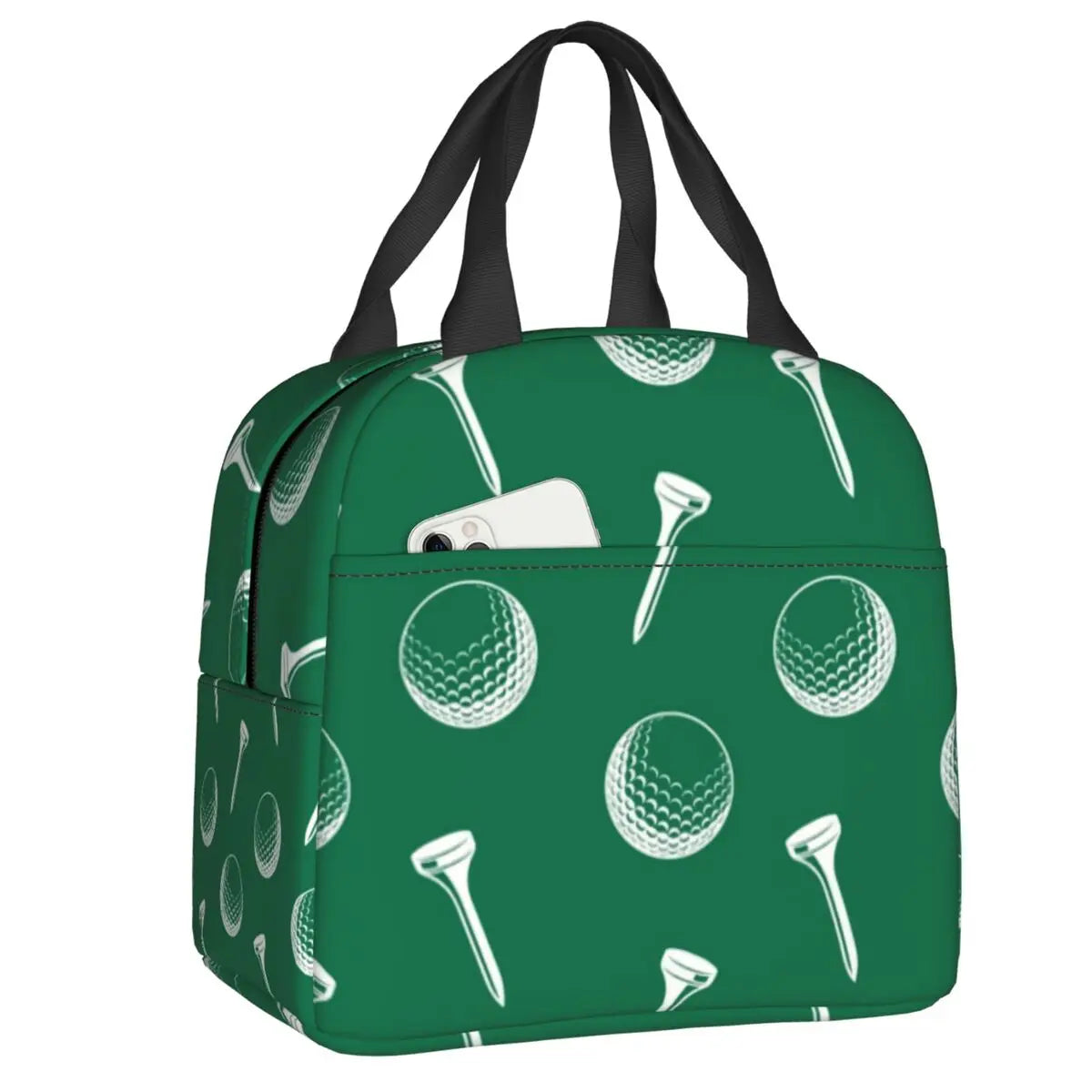 Golf & Beer Insulated Lunch Bag - Reusable Thermal Cooler for Work, School & Sports