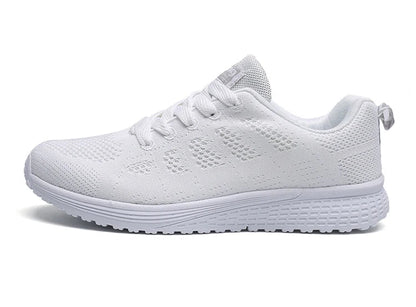 Women's Lightweight Lace-Up Flats – Fashionable Round Toe Nurse Sneakers, Comfortable Walking Shoes, Plus Size Available