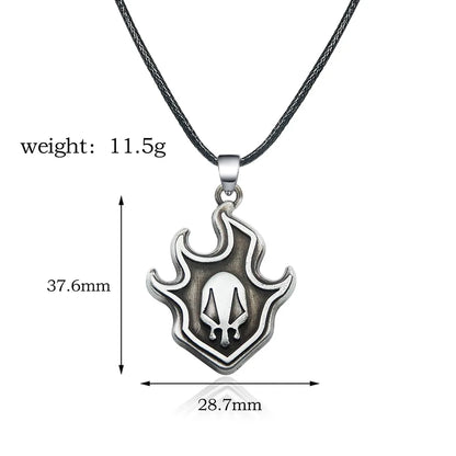 Bleach Ichigo Kurosaki Keychain Necklace - Anime Cosplay Pendant Charm for Men & Women Backpack Jewelry Gift