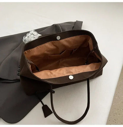 2025 Women’s Faux Suede Handbag – High-Quality, Versatile Large Capacity Shoulder Bag