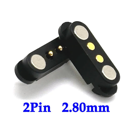 2A DC Magnetic Pogo Pin Connector Set - 2Pin 3Pin 4Pin 5Pin Spring Loaded Male Female Power Socket for Electronics Projects