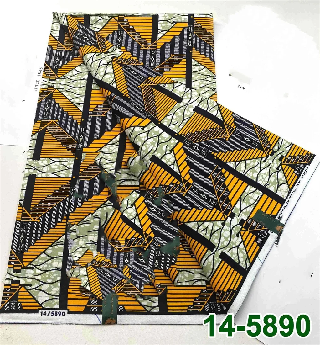 Latest Style Ankara Wax Print Fabric - 100% Cotton High Quality Soft African Real Wax Material