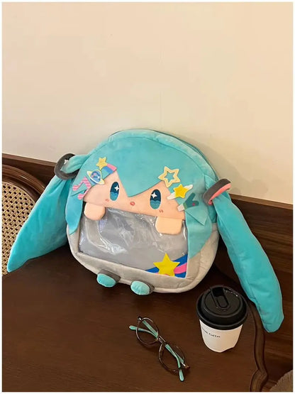 Cute Fufu Miku Ita Bag Backpack - Large Capacity Kawaii Anime Cosplay Bag for Girls, Concerts & Conventions