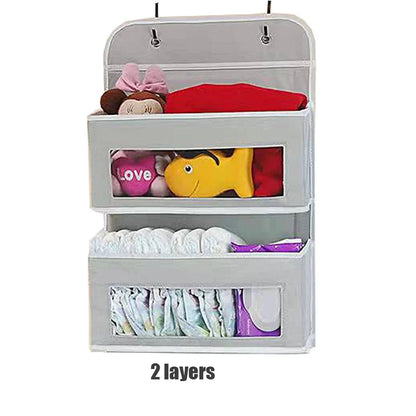 Over The Door Hanging Organizer - 1/3/4/5 Pocket Wall Mounted Storage Rack for Bathroom, Dorm & Clothes