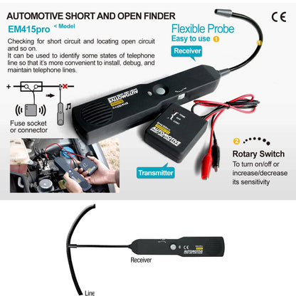 EM415PRO Automotive Circuit Finder - Car Short & Open Circuit Detector, Cable and Wire Tracker Tool