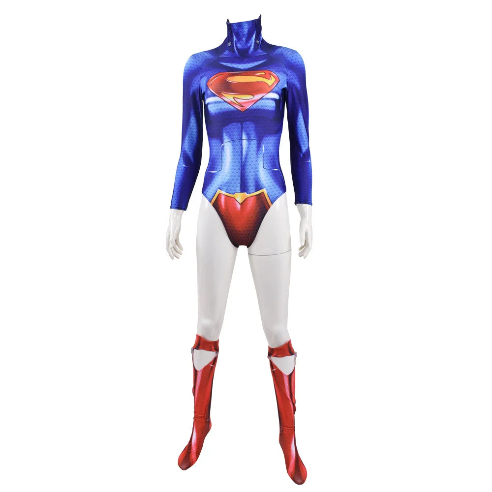 Adults "Man of Steel" Cosplay Costume – Superhero Zentai Bodysuit Jumpsuit for Halloween & Parties