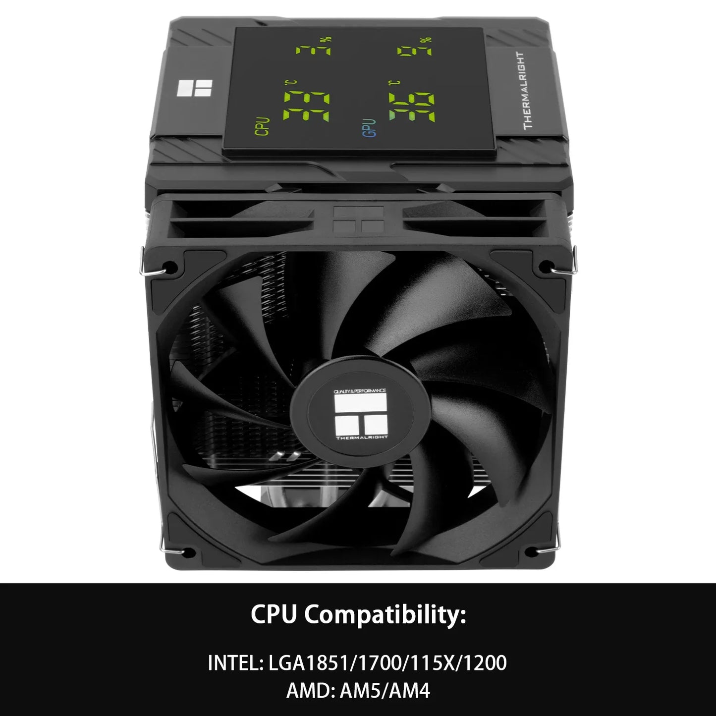Thermalright Peerless Assassin 120 ARGB CPU Air Cooler – Digital Black Dual Tower High Performance Radiator for Intel LGA1851/1700/1200/115X & AMD AM4/AM5