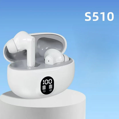 S510 TWS Wireless Bluetooth 5.3 Earbuds - LED Digital Display Stereo Headphones for Xiaomi & More