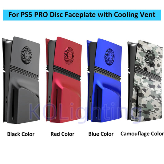High-Strength ABS Cooling Vent Faceplate – Matte Replacement Shell for PS5 Pro Disc Console