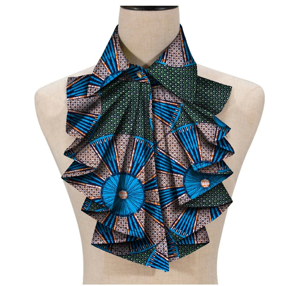 African Print Ankara Triangle Tie for Women - Stylish Wax Fabric Cravat WYA027