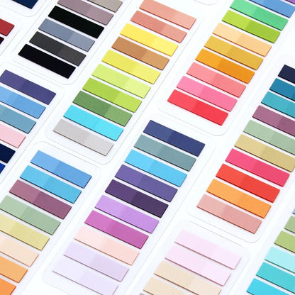 2400S Transparent Colorful Index Memo Pads - Creative Self-Adhesive Sticky Notes, Office & School Stationery