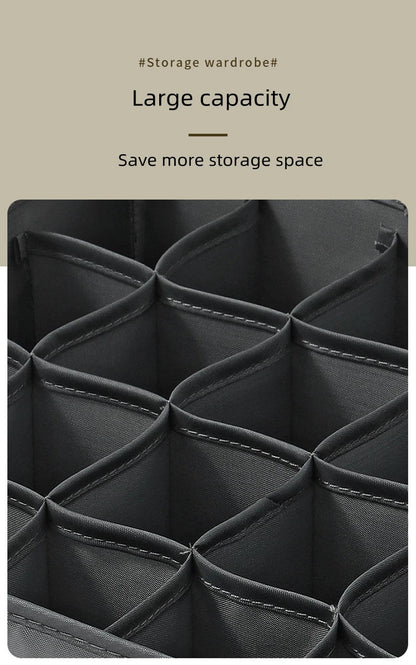 Underwear & Socks Organizer Box – Drawer Dividers for Bras, Pants, Scarves, Ties, Jeans, and Clothing Storage
