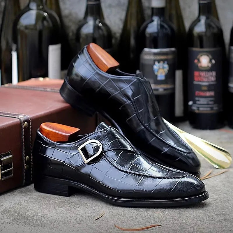 Men’s British Style Leather Oxford Shoes - Retro Carved Business Dress Shoes for Wedding & Banquet