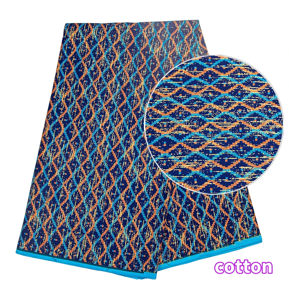 100% Cotton African Ankara Wax Fabric - 6 Yards Party Dress Sewing & Craft Print