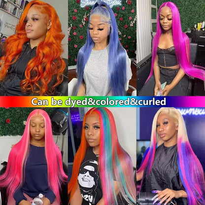 613 Blonde Lace Front Human Hair Wig - HD Transparent 13x4 13x6 Lace Frontal 200% Density Brazilian Straight Wig for Women